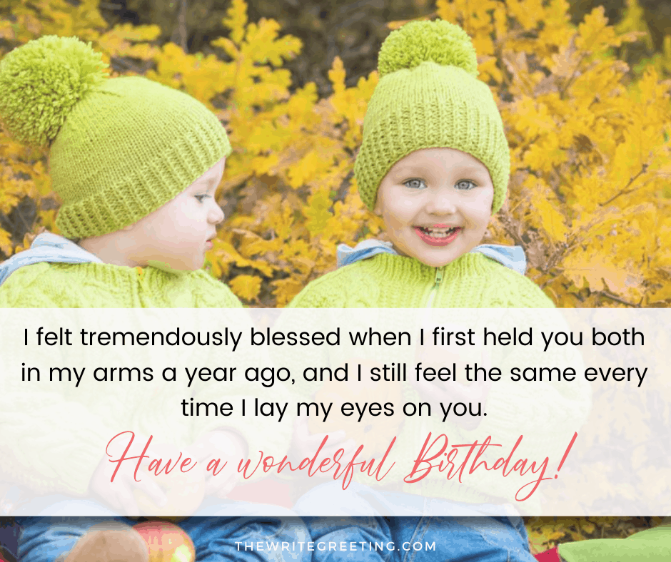 The Cutest Birthday Wishes For 1 Year Old Twins Double The Fun The Write Greeting