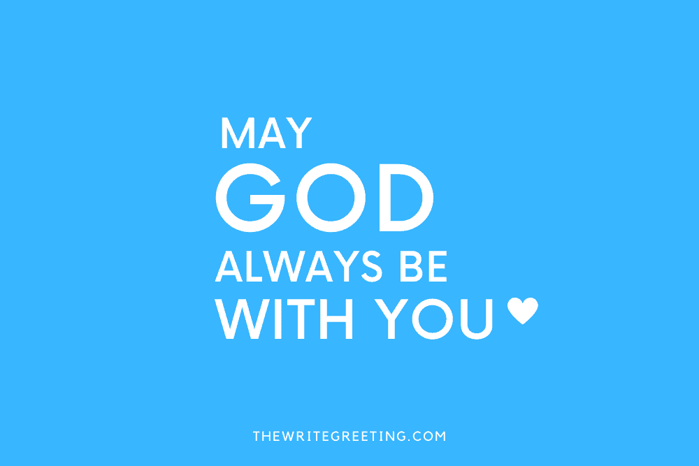 May God be with you in blue