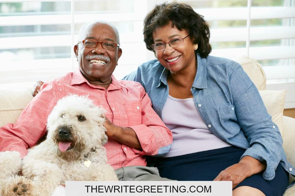 African american husband and wife on couch