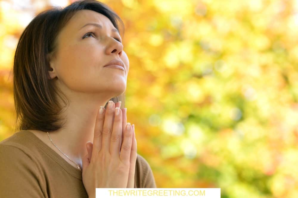 Woman praying for boyfriend