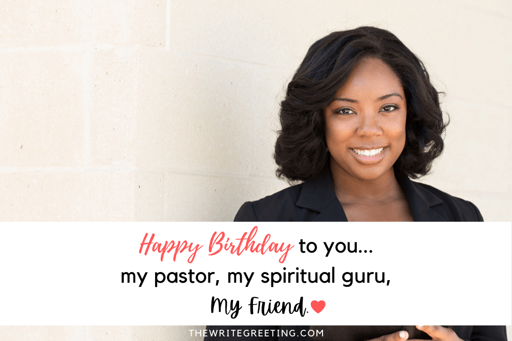 female pastor celebrating birthday