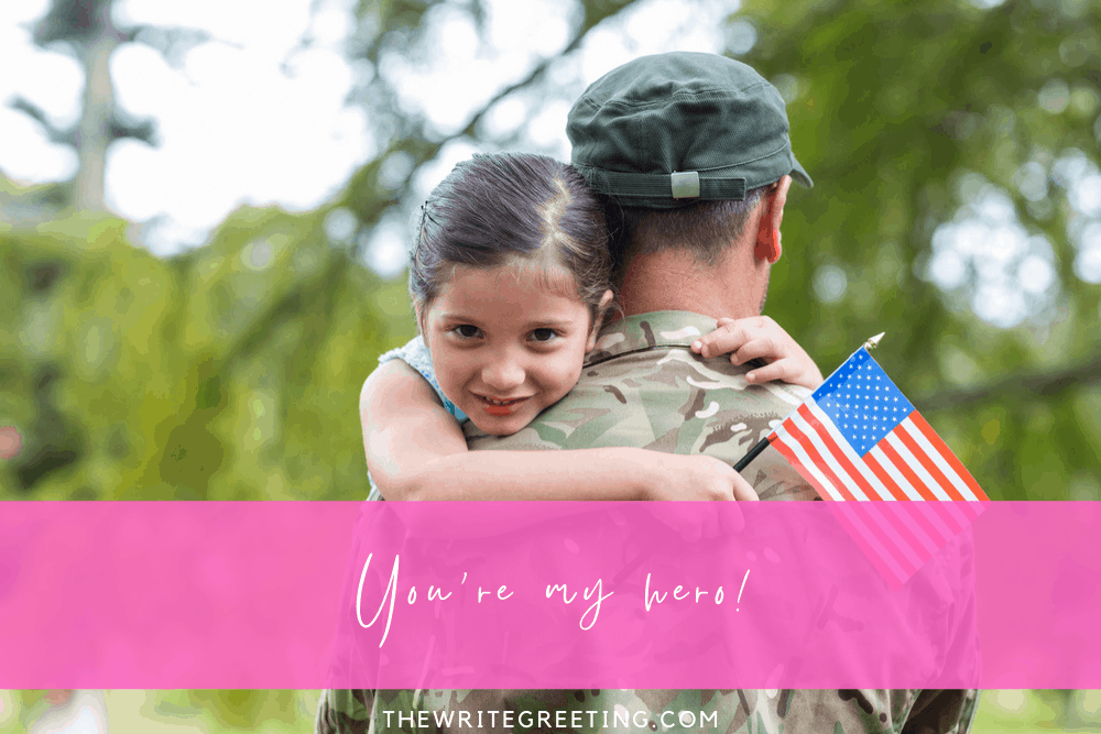 young girl hugging dad returning from military service