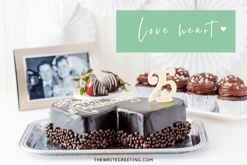 chocolate cake with 25 on top for anniversary
