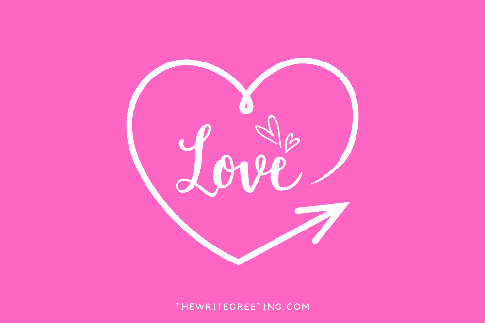 Love in pink with a big heart