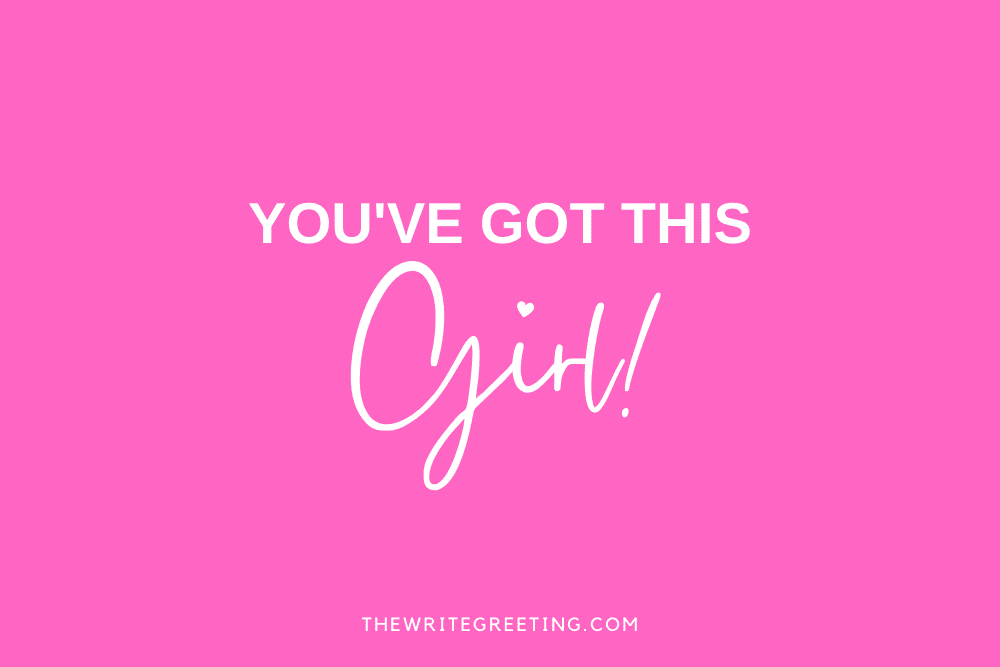 You've got this girl in pink
