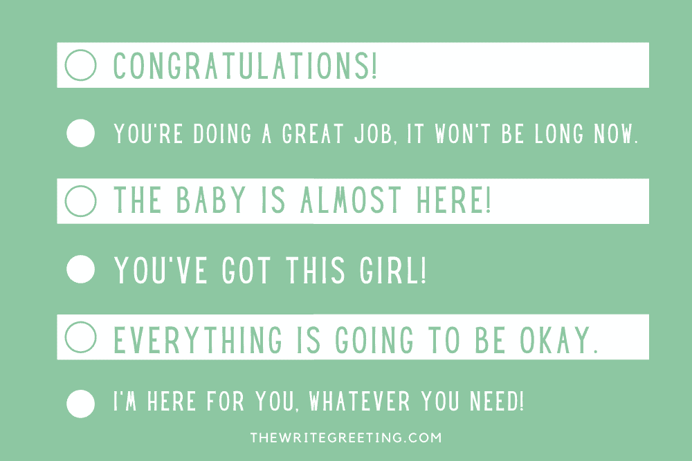 green background with white text for pregnancy quotes