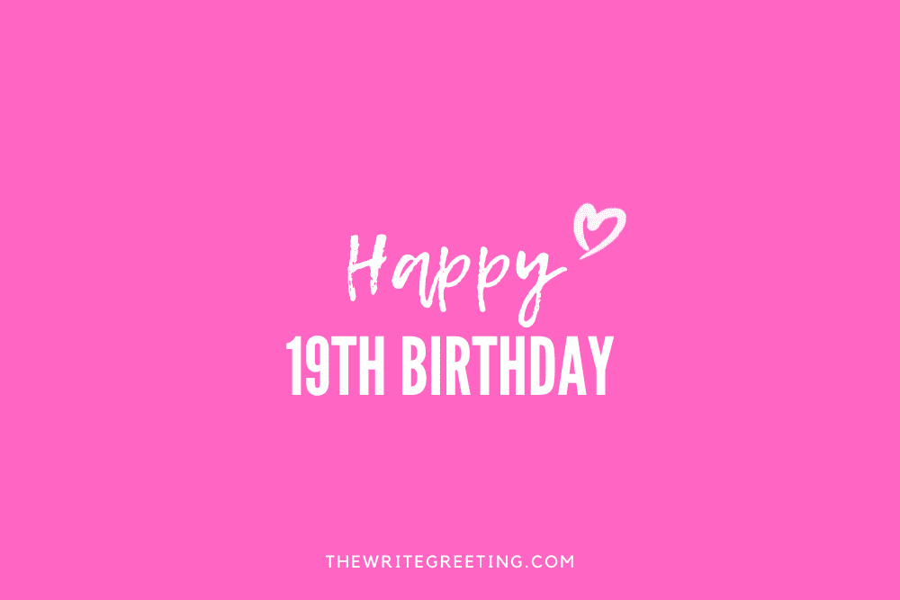 Happy 19th birthday in pink