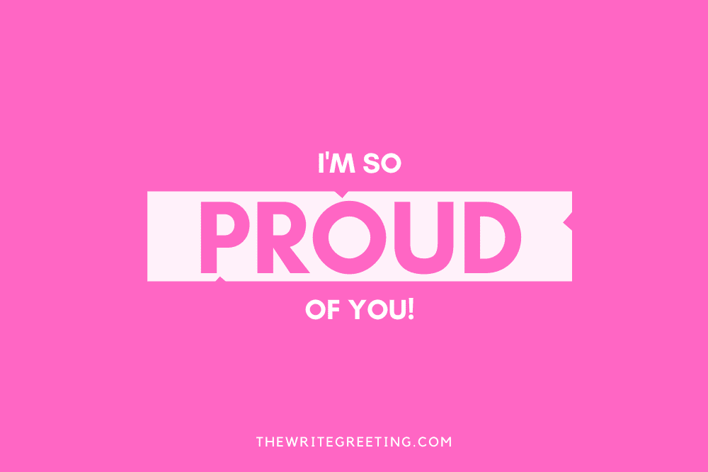 I'm proud in cute font with pink square