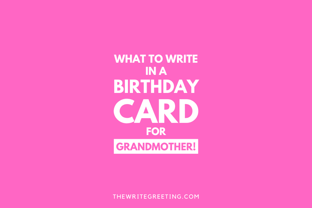Birthday card sayings for grandma in pink