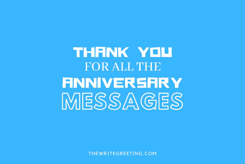 anniversary wishes in cute font in blue