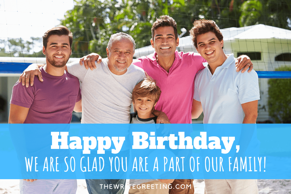 A Hispanic family celebrating an Uncle's birthday