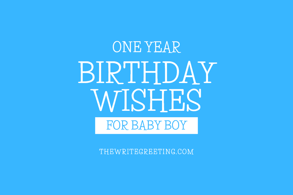 Birthday wishes for one year old boy in blue