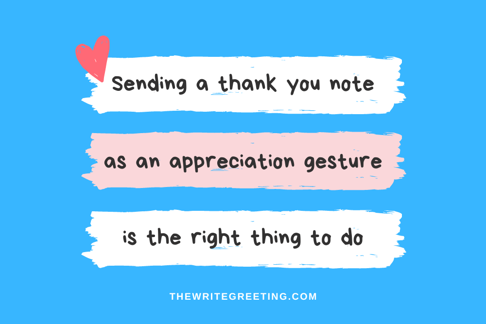 Thank you appreciation message in blue