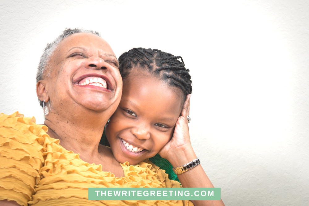 African American grandmother with her granddaughter