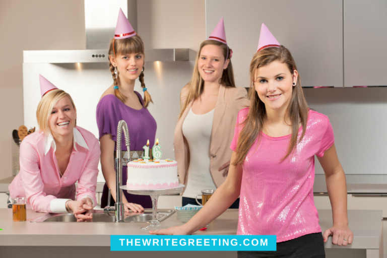 Group of girls celebrating 16th birthday