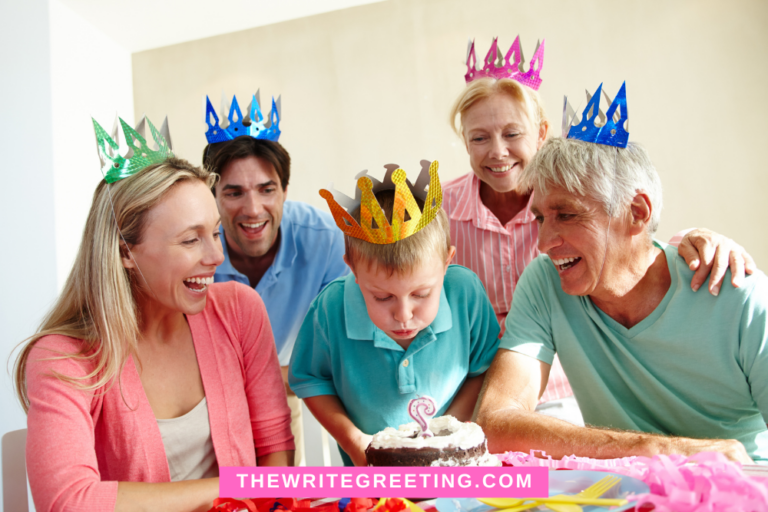 Young boy celebrating his birthday party