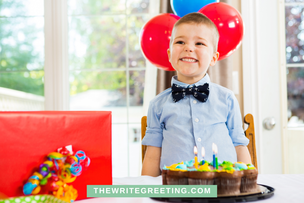 Toddler boy in a bowtie for his birthday