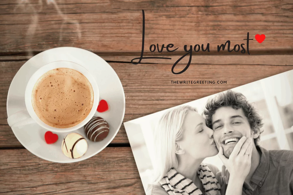cup of coffee with photo of couple