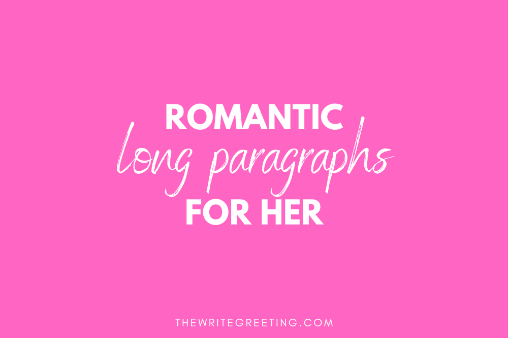 Romantic long paragraphs for her on pink background